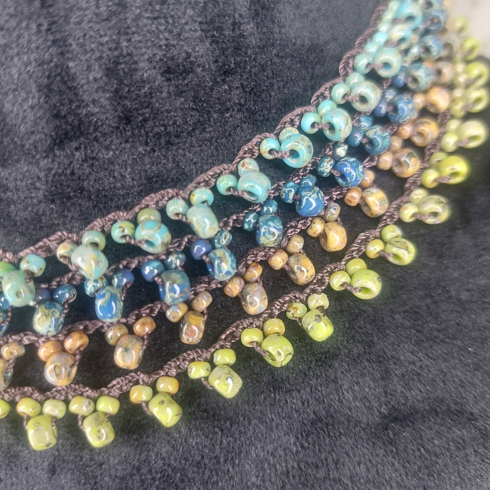 Hand Crafted Turquoise Bead Necklace by Rust Belt Rai… - Picture 14 of 15